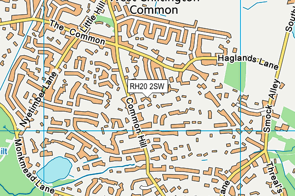 RH20 2SW map - OS VectorMap District (Ordnance Survey)