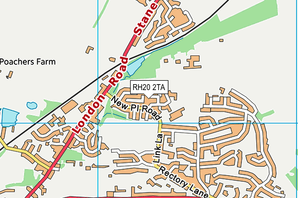RH20 2TA map - OS VectorMap District (Ordnance Survey)