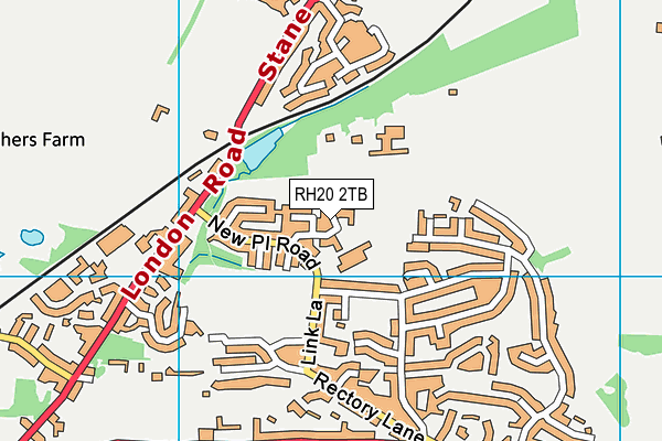 RH20 2TB map - OS VectorMap District (Ordnance Survey)
