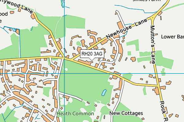 RH20 3AG map - OS VectorMap District (Ordnance Survey)