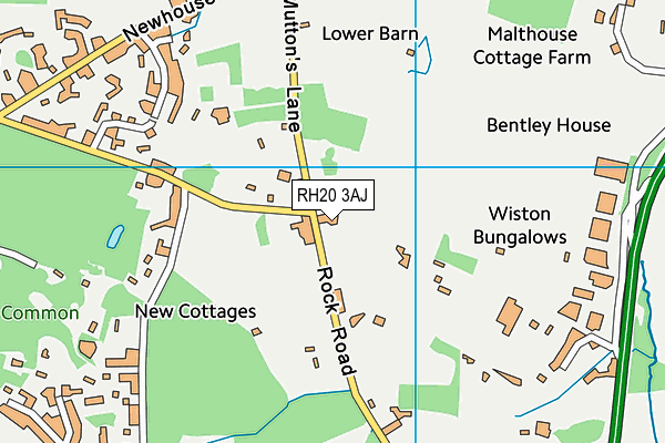 RH20 3AJ map - OS VectorMap District (Ordnance Survey)