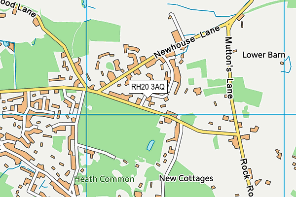 RH20 3AQ map - OS VectorMap District (Ordnance Survey)