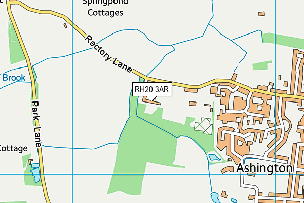 RH20 3AR map - OS VectorMap District (Ordnance Survey)