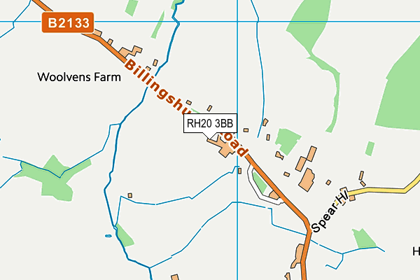 RH20 3BB map - OS VectorMap District (Ordnance Survey)