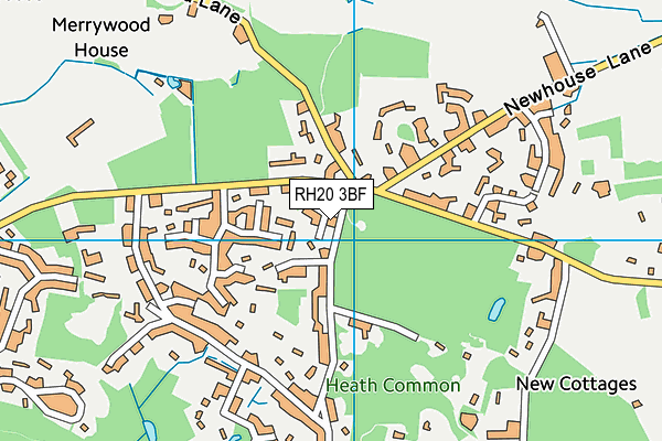 RH20 3BF map - OS VectorMap District (Ordnance Survey)