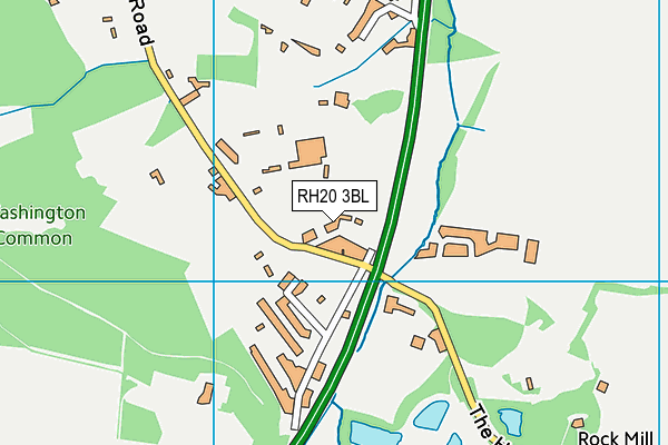 RH20 3BL map - OS VectorMap District (Ordnance Survey)