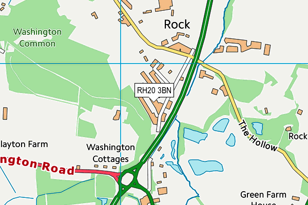 RH20 3BN map - OS VectorMap District (Ordnance Survey)
