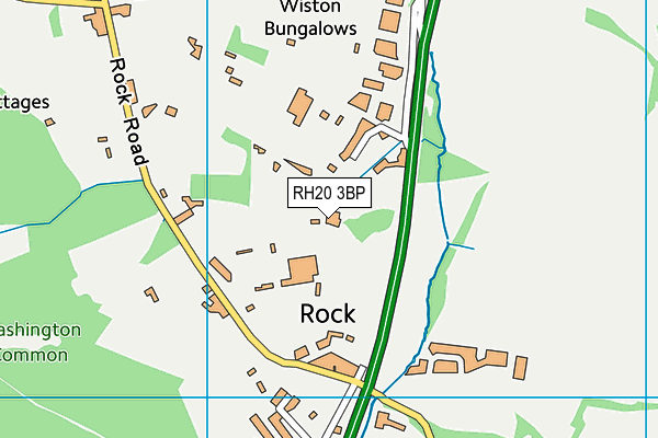 RH20 3BP map - OS VectorMap District (Ordnance Survey)