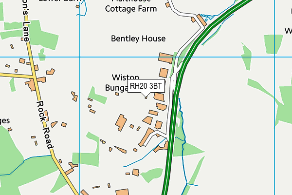 RH20 3BT map - OS VectorMap District (Ordnance Survey)