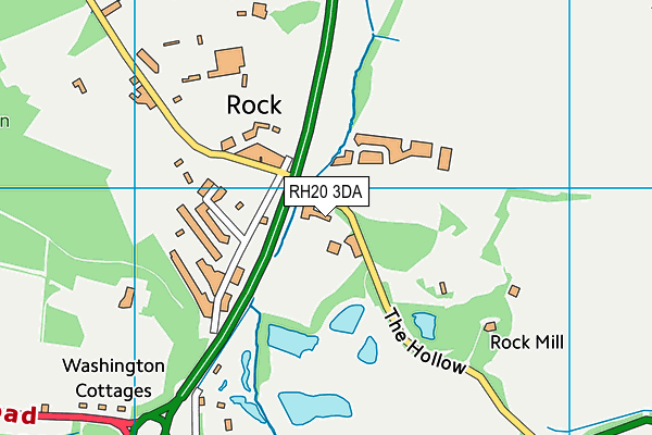 RH20 3DA map - OS VectorMap District (Ordnance Survey)