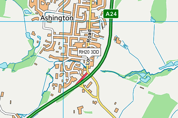 RH20 3DD map - OS VectorMap District (Ordnance Survey)