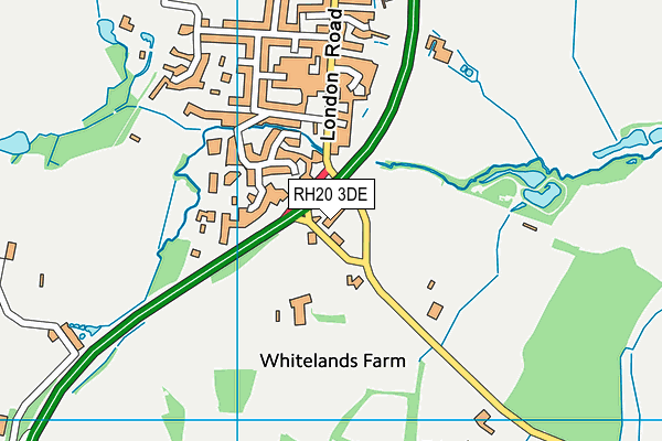 RH20 3DE map - OS VectorMap District (Ordnance Survey)