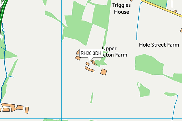 RH20 3DH map - OS VectorMap District (Ordnance Survey)