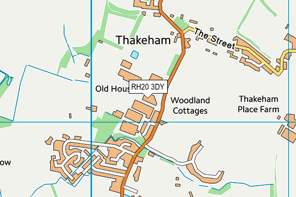 RH20 3DY map - OS VectorMap District (Ordnance Survey)