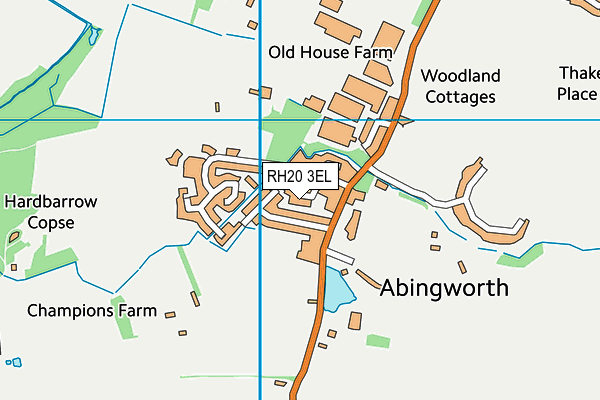 RH20 3EL map - OS VectorMap District (Ordnance Survey)