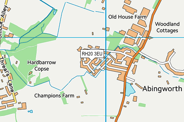 Map of WEST CHILTINGTON PIONEERS CLUB LTD at district scale