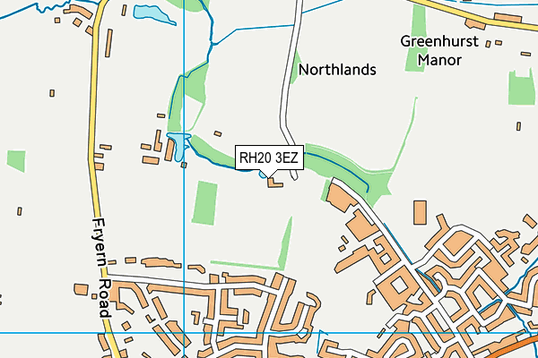 RH20 3EZ map - OS VectorMap District (Ordnance Survey)