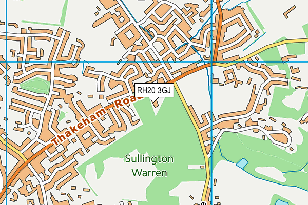 RH20 3GJ map - OS VectorMap District (Ordnance Survey)