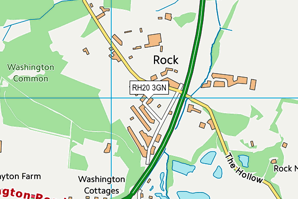 RH20 3GN map - OS VectorMap District (Ordnance Survey)