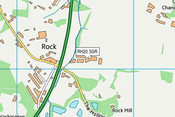 RH20 3GR map - OS VectorMap District (Ordnance Survey)