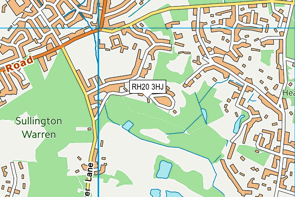 RH20 3HJ map - OS VectorMap District (Ordnance Survey)