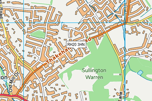 RH20 3HN map - OS VectorMap District (Ordnance Survey)
