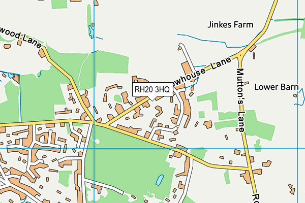 RH20 3HQ map - OS VectorMap District (Ordnance Survey)