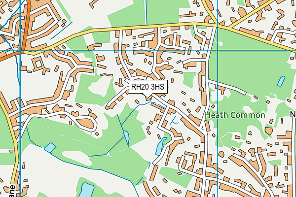 RH20 3HS map - OS VectorMap District (Ordnance Survey)