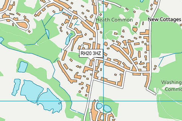 RH20 3HZ map - OS VectorMap District (Ordnance Survey)