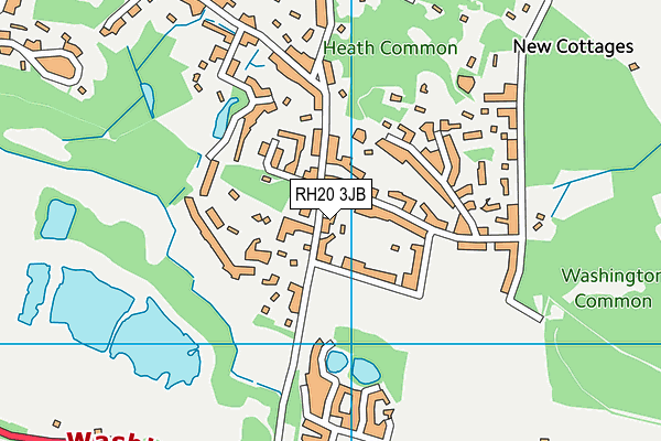 RH20 3JB map - OS VectorMap District (Ordnance Survey)