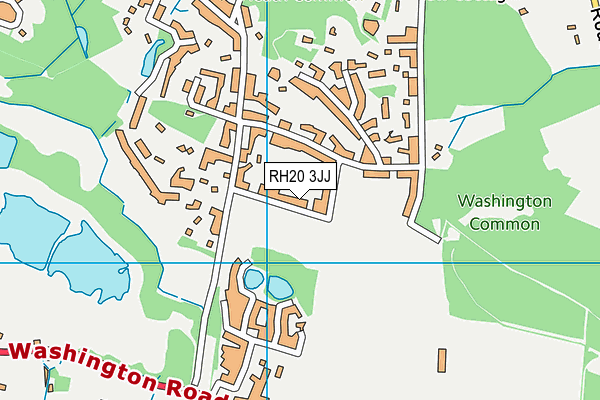 RH20 3JJ map - OS VectorMap District (Ordnance Survey)