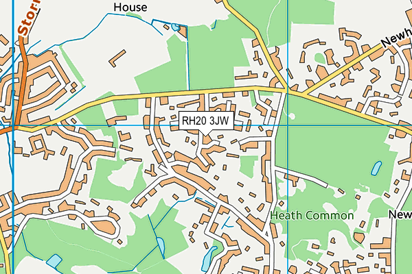 RH20 3JW map - OS VectorMap District (Ordnance Survey)