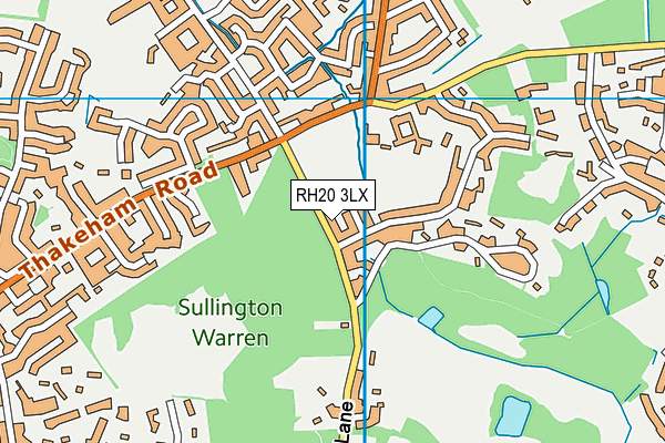 RH20 3LX map - OS VectorMap District (Ordnance Survey)