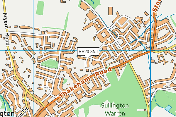 RH20 3NJ map - OS VectorMap District (Ordnance Survey)