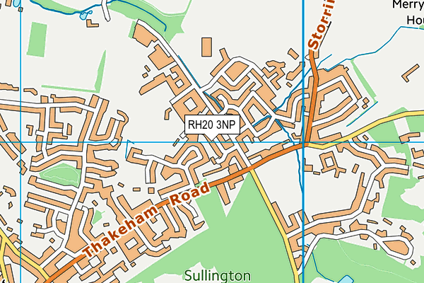 RH20 3NP map - OS VectorMap District (Ordnance Survey)