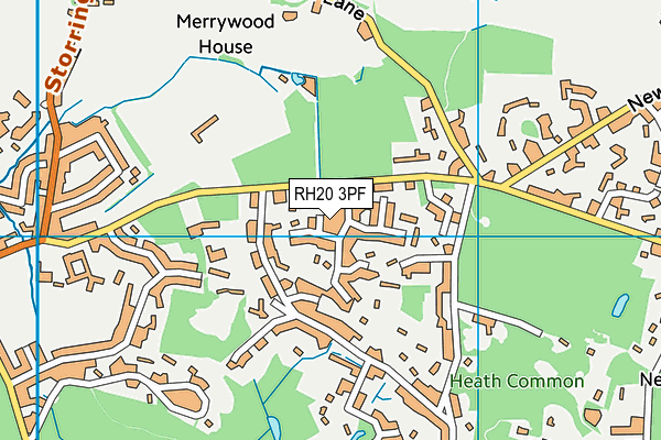RH20 3PF map - OS VectorMap District (Ordnance Survey)