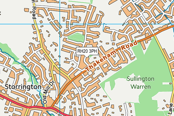 RH20 3PH map - OS VectorMap District (Ordnance Survey)