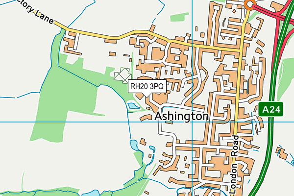 RH20 3PQ map - OS VectorMap District (Ordnance Survey)
