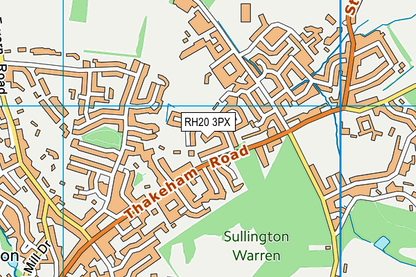 RH20 3PX map - OS VectorMap District (Ordnance Survey)