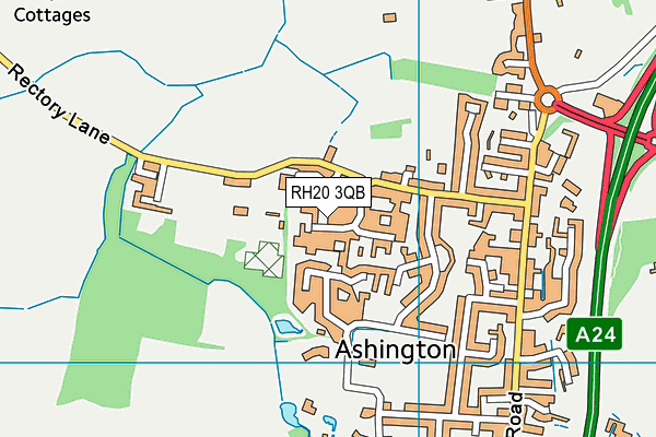 RH20 3QB map - OS VectorMap District (Ordnance Survey)