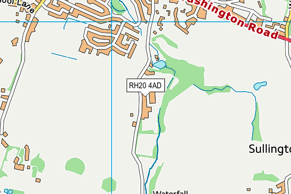 RH20 4AD map - OS VectorMap District (Ordnance Survey)