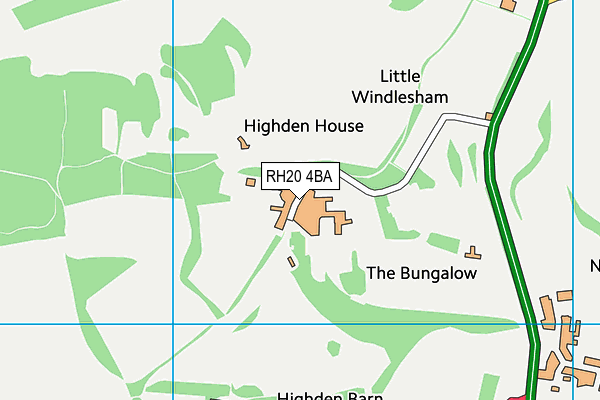 RH20 4BA map - OS VectorMap District (Ordnance Survey)