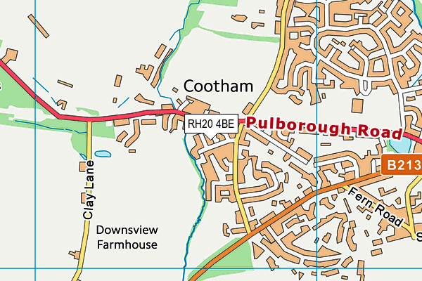 RH20 4BE map - OS VectorMap District (Ordnance Survey)