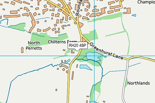 RH20 4BP map - OS VectorMap District (Ordnance Survey)