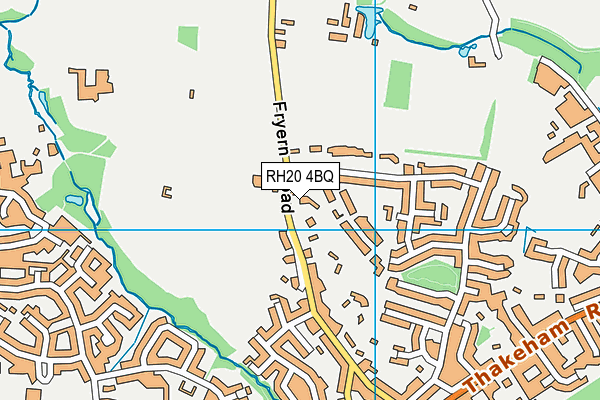 RH20 4BQ map - OS VectorMap District (Ordnance Survey)