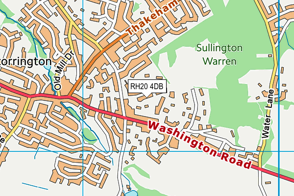 RH20 4DB map - OS VectorMap District (Ordnance Survey)