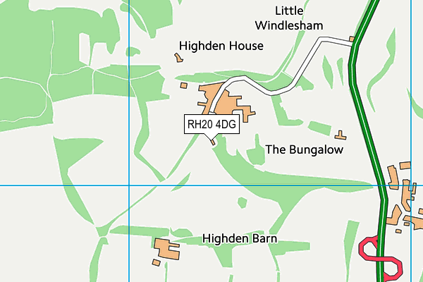 RH20 4DG map - OS VectorMap District (Ordnance Survey)