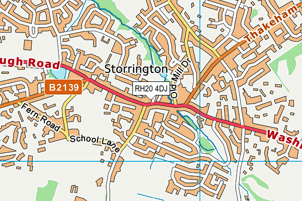 RH20 4DJ map - OS VectorMap District (Ordnance Survey)