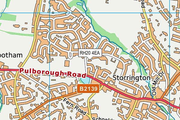 RH20 4EA map - OS VectorMap District (Ordnance Survey)