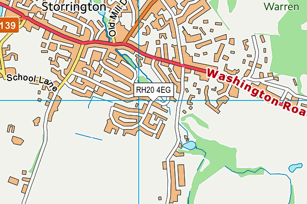 RH20 4EG map - OS VectorMap District (Ordnance Survey)
